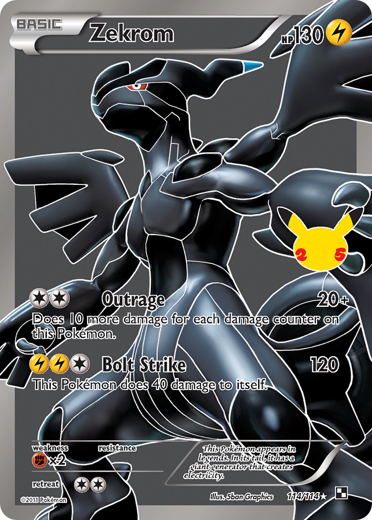 Zekrom 114/114 Classic Collection Celebrations: Classic Collection NM/M