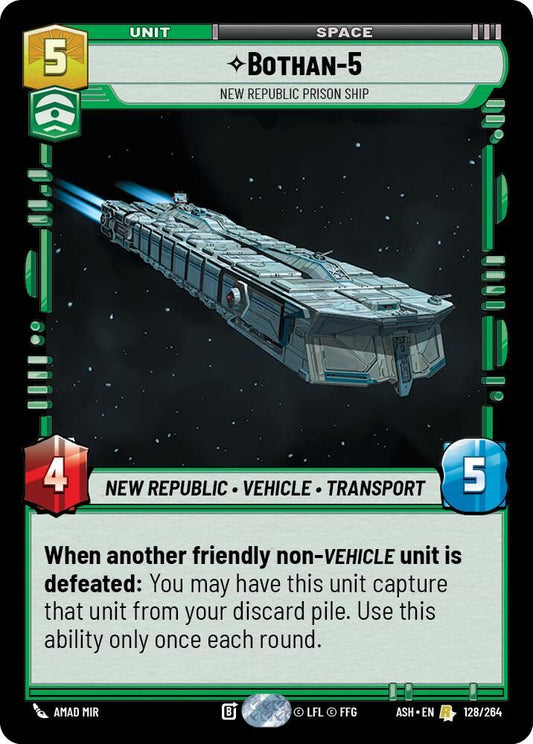 Bothan-5 - New Republic Prison Ship 128/264 Rare Ashes of the Empire NM/M