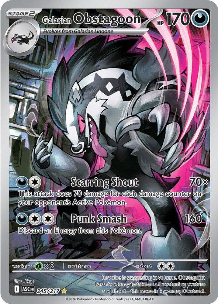 Galarian Obstagoon 245/217 Illustration Rare Ascended Heroes NM/M