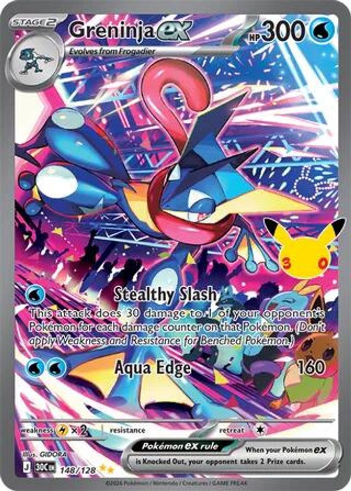 Greninja ex 148/128 Special Illustration Rare ME: 30th Celebration NM/M