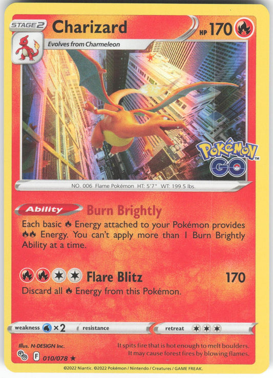 Charizard (OC) 010/078 Rare Pokemon GO Holo NM/M