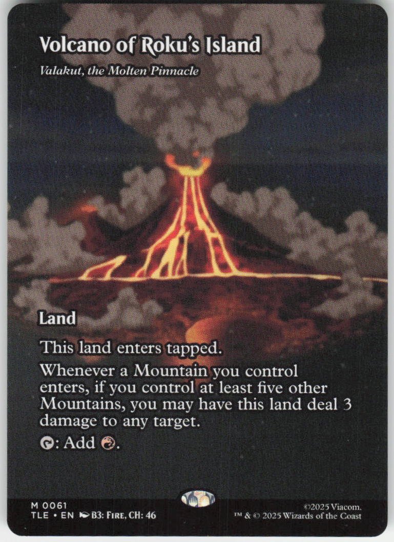 Volcano of Roku's Island - Valakut, the Molten Pinnacle (Borderless) M Avatar: The Last Airbender: Eternal-Legal 61 NM