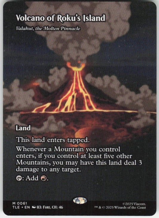 Volcano of Roku's Island - Valakut, the Molten Pinnacle (Borderless) M Avatar: The Last Airbender: Eternal-Legal 61 NM