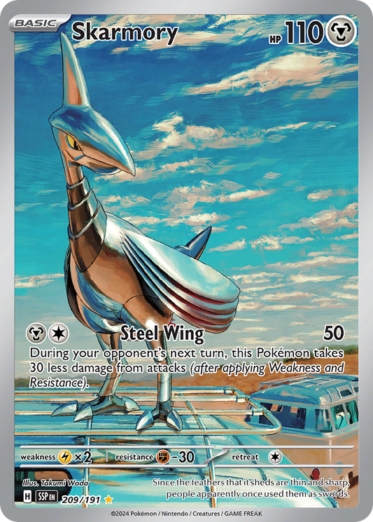 Skarmory 209/191 Illustration Rare Surging Sparks NM/M