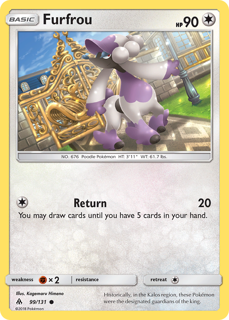 Furfrou 99/131 Common Reverse Holo Forbidden Light NM/LP
