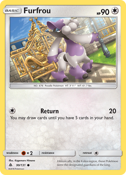 Furfrou 99/131 Common Reverse Holo Forbidden Light NM/LP