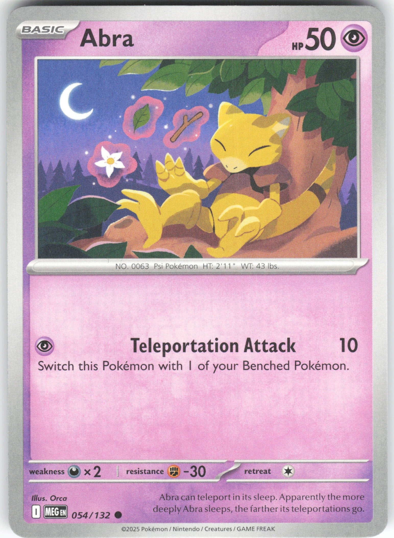Abra Common ME01: Mega Evolution 054/132 NM