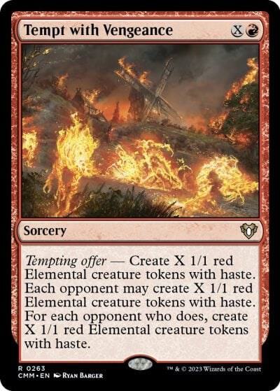 Tempt with Vengeance 263 Rare Commander Masters Foil NM/M