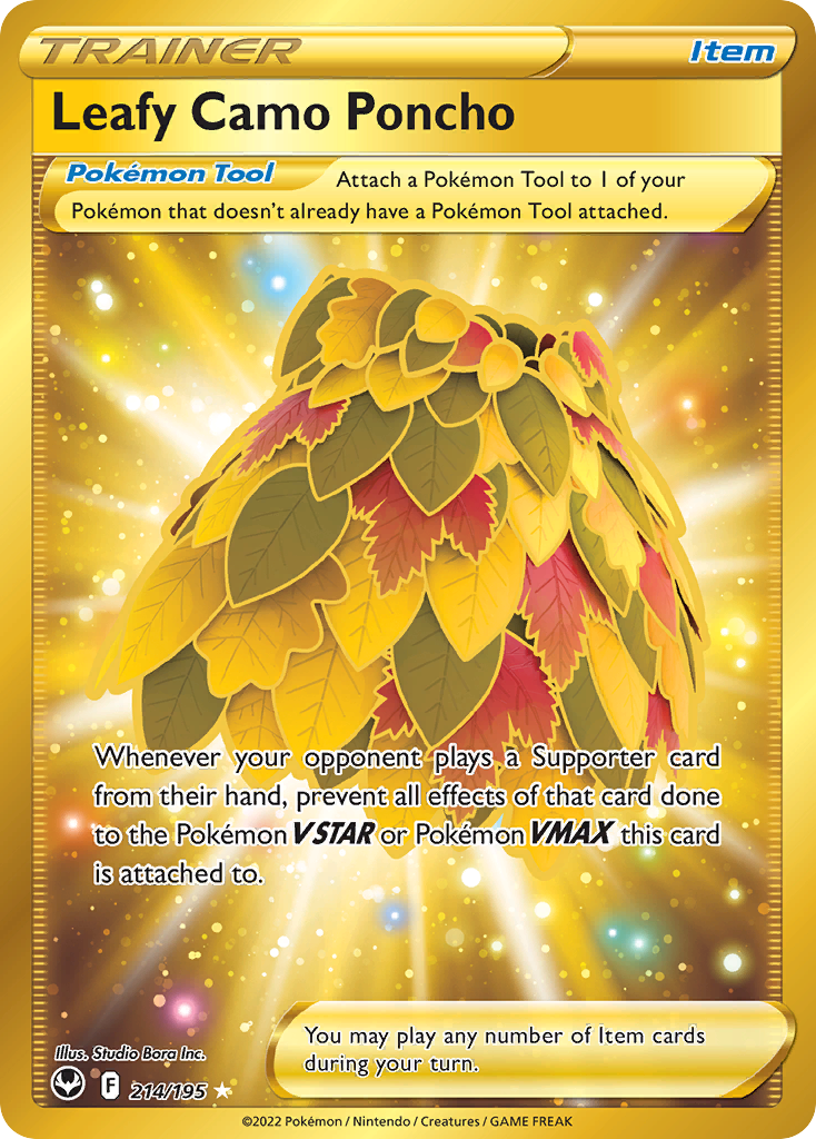 Leafy Camo Poncho 214/195 Secret Rare Silver Tempest NM/M