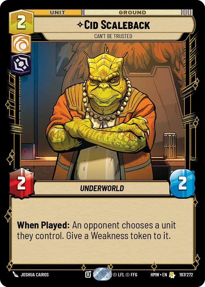 Cid Scaleback - Can't Be Trusted 197/272 Rare Homeworlds NM/M