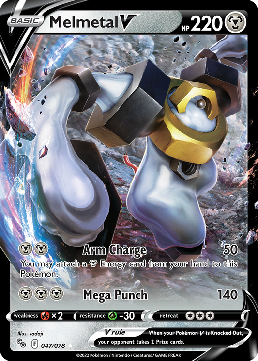 Melmetal V 047/078 V Rare Pokemon GO Holo NM/M