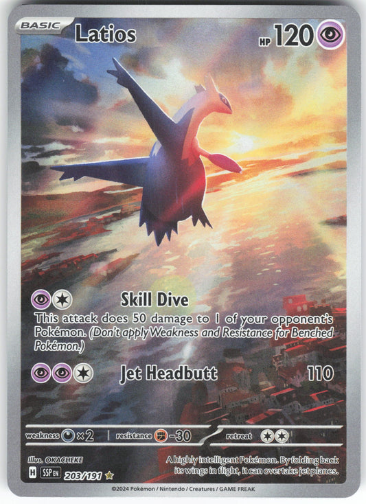 Latios - Illustration Rare SV08: Surging Sparks 203/191 NM
