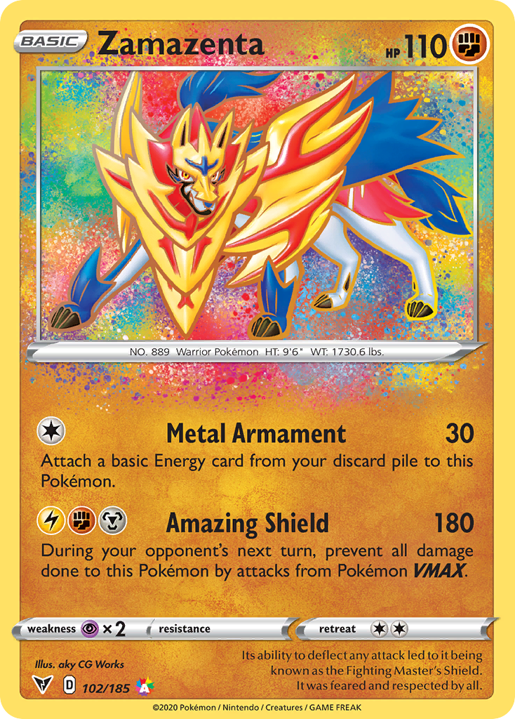 Zamazenta 102/185 Amazing Rare Vivid Voltage NM/M