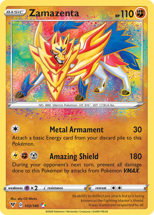 Zamazenta 102/185 Amazing Rare Vivid Voltage NM/M