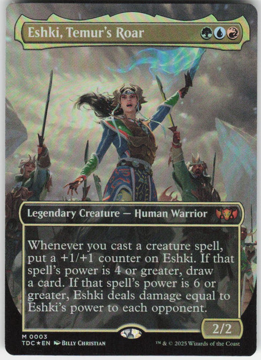 Eshki, Temur's Roar (Borderless Foil) M Commander: Tarkir: Dragonstorm 3 NM