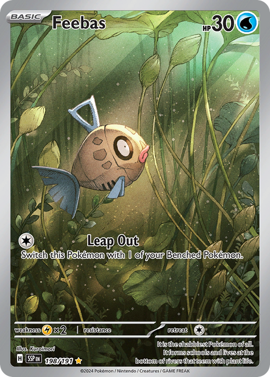 Feebas 198/191 Illustration Rare Surging Sparks NM/M