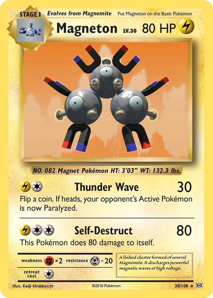 Magneton 38/108 Rare Evolutions Holo NM/LP