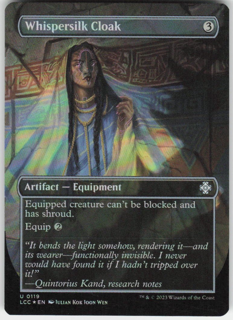 Whispersilk Cloak (Borderless) U Commander: The Lost Caverns of Ixalan 119 NM