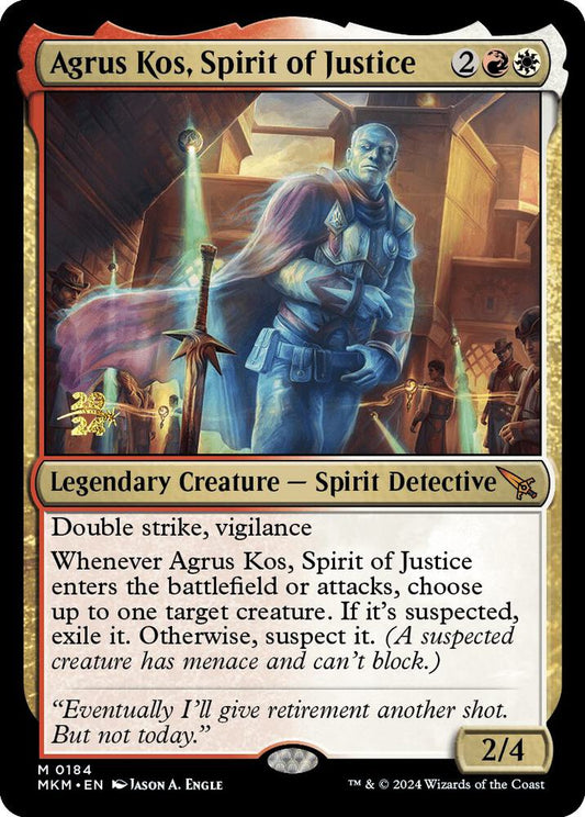 Agrus Kos, Spirit of Justice 184 Foil Mythic Prerelease Cards NM/M