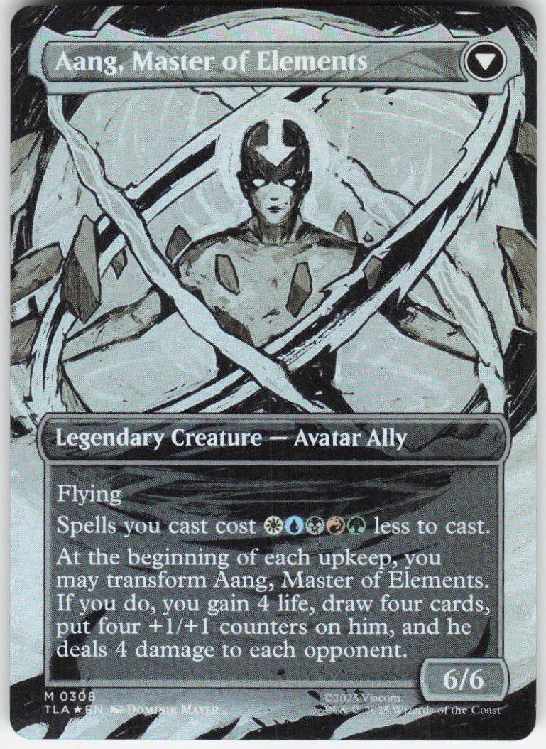 Avatar Aang (Borderless Foil) M Avatar: The Last Airbender 308 NM (Back)