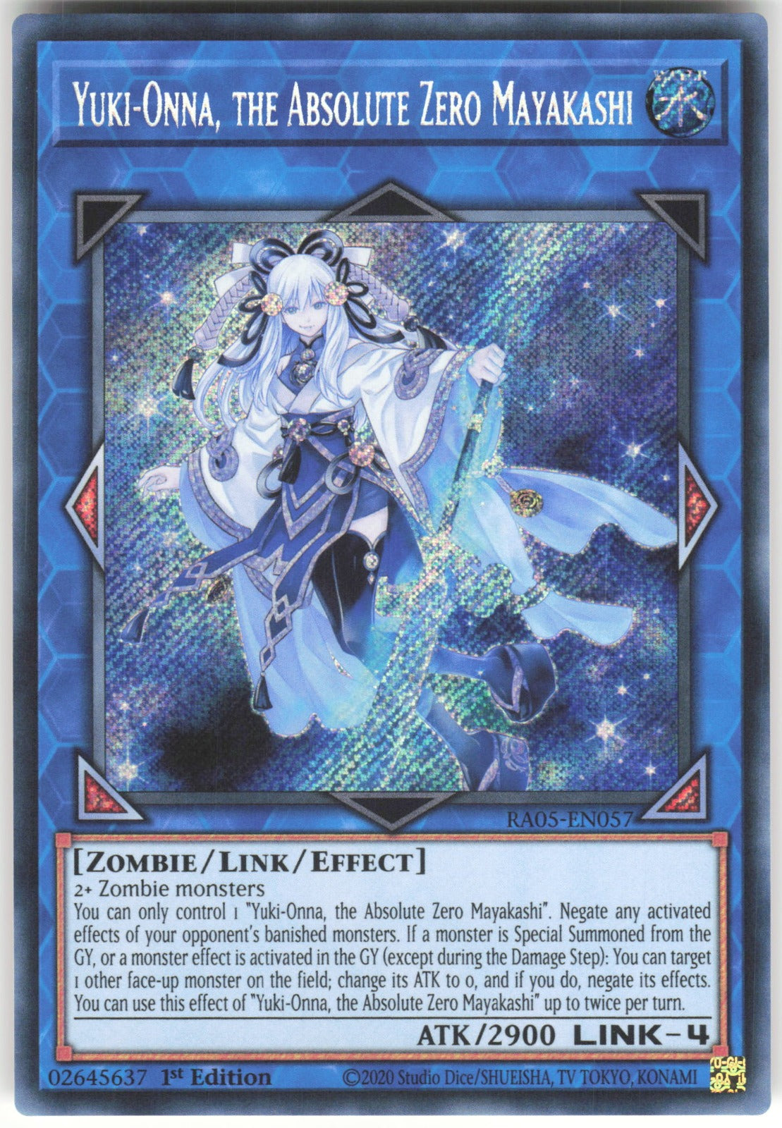Yuki-Onna, the Absolute Zero Mayakashi (Secret Rare) Secret Rare Rarity Collection 5 RA05-EN057 NM
