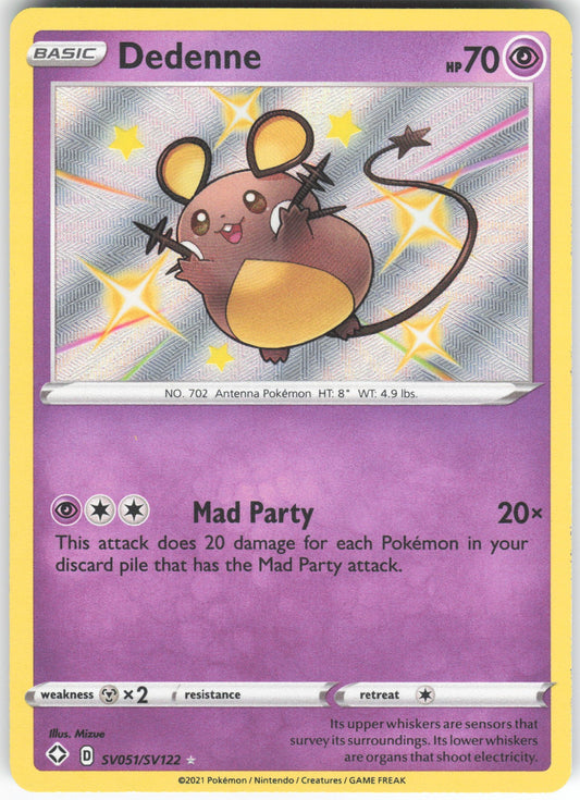 Dedenne Shiny Holo Rare Shining Fates: Shiny Vault SV051/SV122 NM