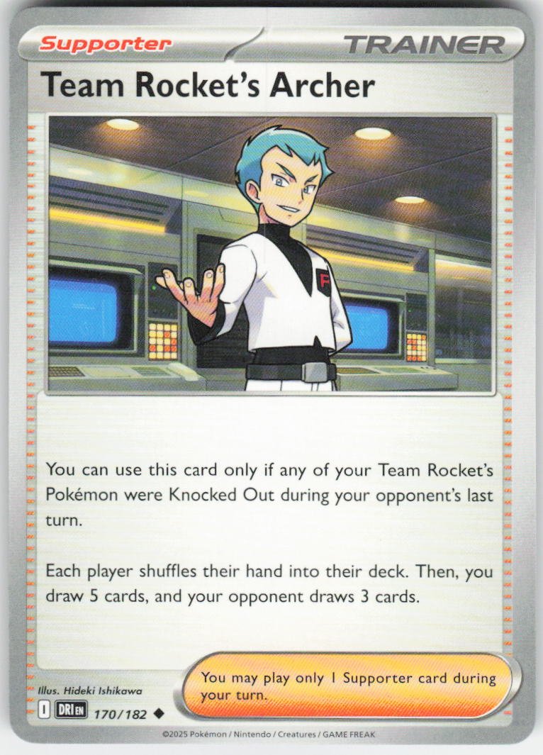Team Rocket's Archer - Uncommon SV10: Destined Rivals 170/182 NM (Back)