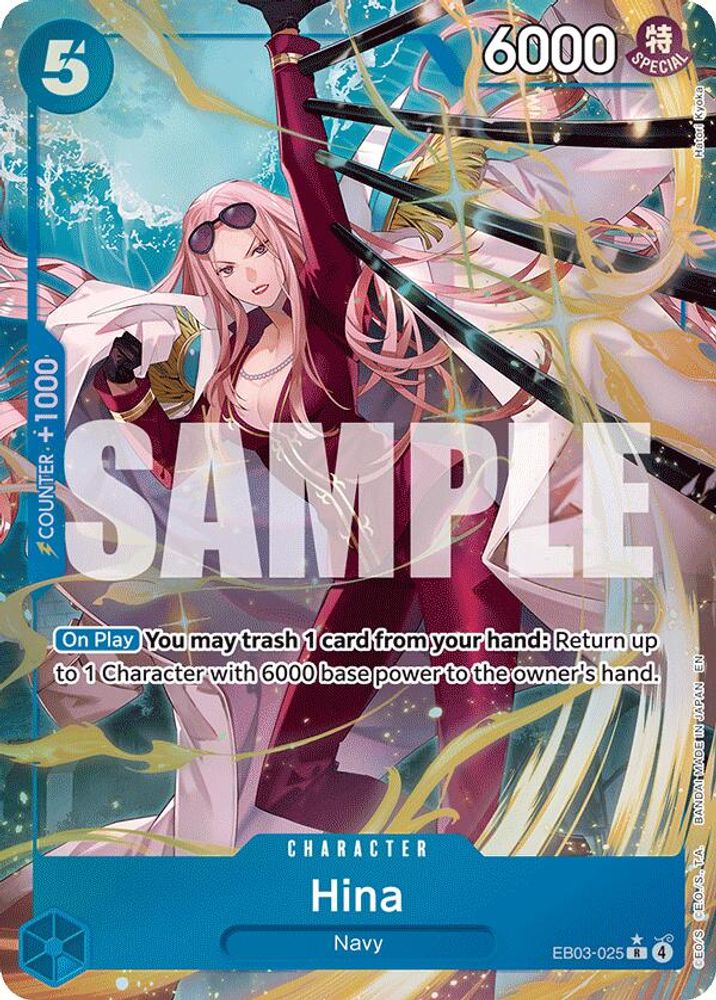 Hina (Alternate Art) EB03-025 Foil Extra Booster: One Piece Heroines Edition NM/M