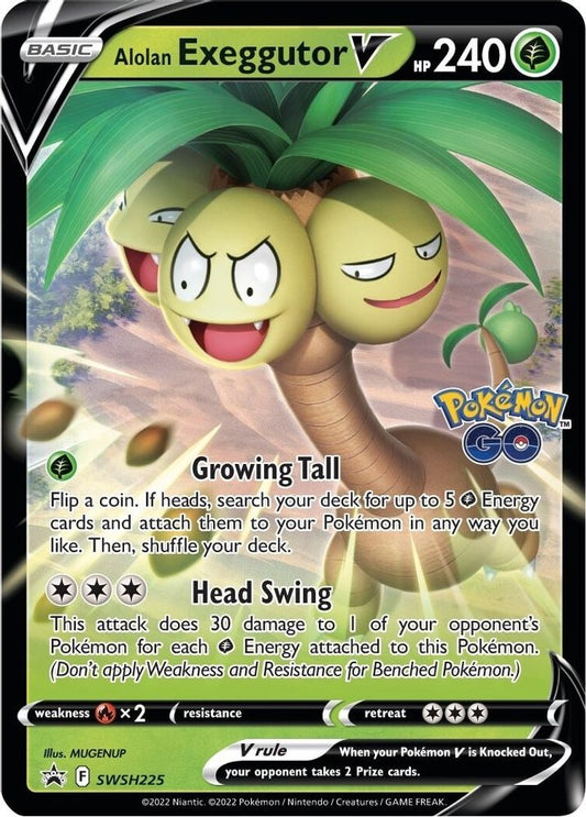 Alolan Exeggutor V SWSH225 Promo Sword & Shield Promo Holo NM/M