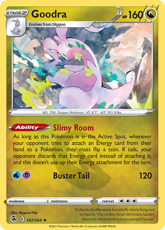 Goodra 197/264 Rare Reverse Holo Fusion Strike NM/LP