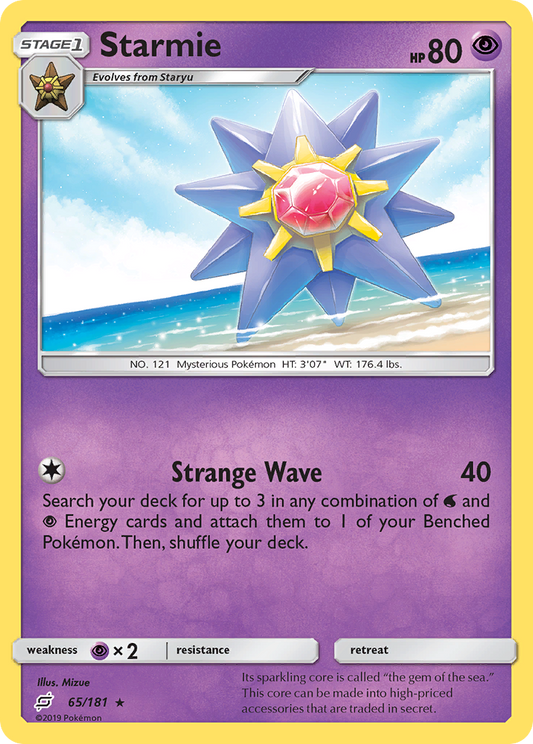 Starmie 65/181 Rare Reverse Holo Team Up NM/LP