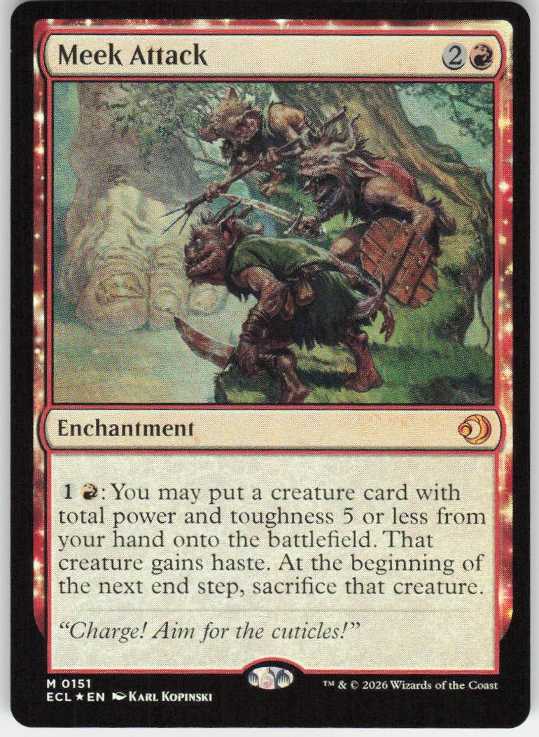 Meek Attack (Foil) M Lorwyn Eclipsed 151 NM
