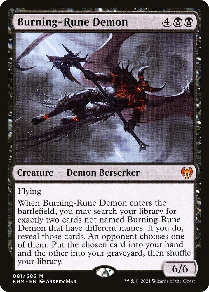 Burning-Rune Demon 81 Foil Mythic Kaldheim NM/M