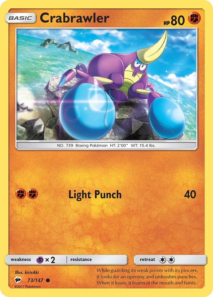 Crabrawler 73/147 Common Burning Shadows NM/LP