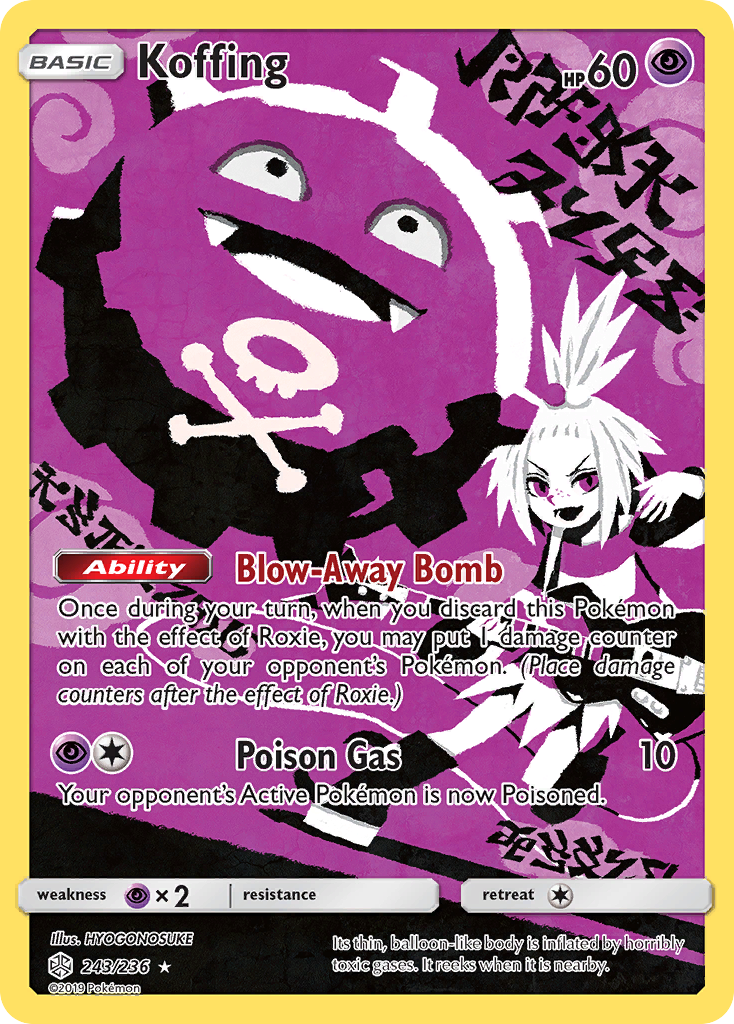 Koffing 243/236 Secret Rare Cosmic Eclipse NM/M