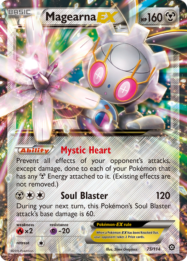 Magearna EX 75/114 Ultra Rare Steam Siege Holo NM/M