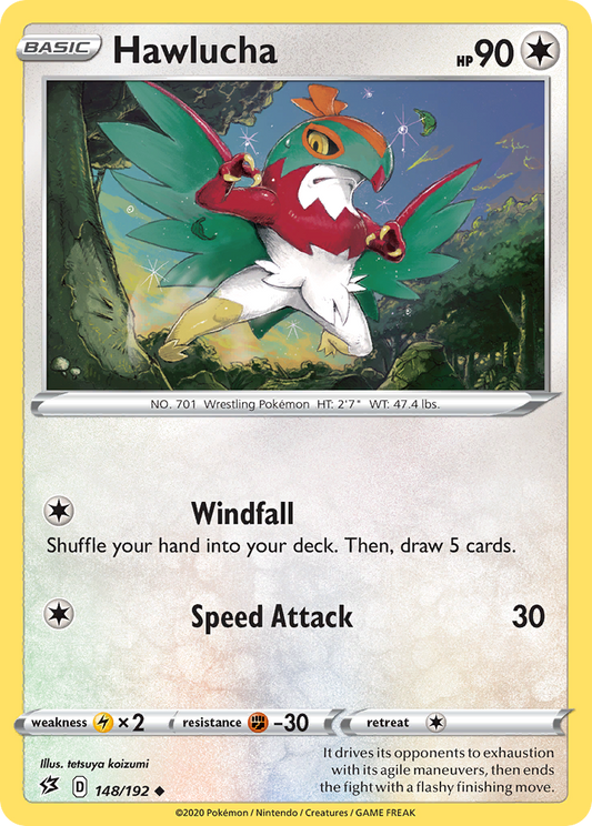 Hawlucha 148/192 Uncommon Reverse Holo Rebel Clash NM/LP