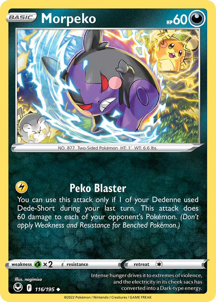 Morpeko 116/195 Uncommon Silver Tempest NM/M