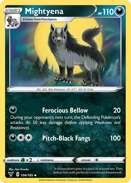 Mightyena 104/185 Uncommon Reverse Holo Vivid Voltage NM/LP