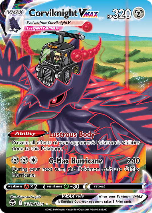 Corviknight VMAX TG19/TG30 VMAX Rare Silver Tempest Trainer Gallery Holo NM/M