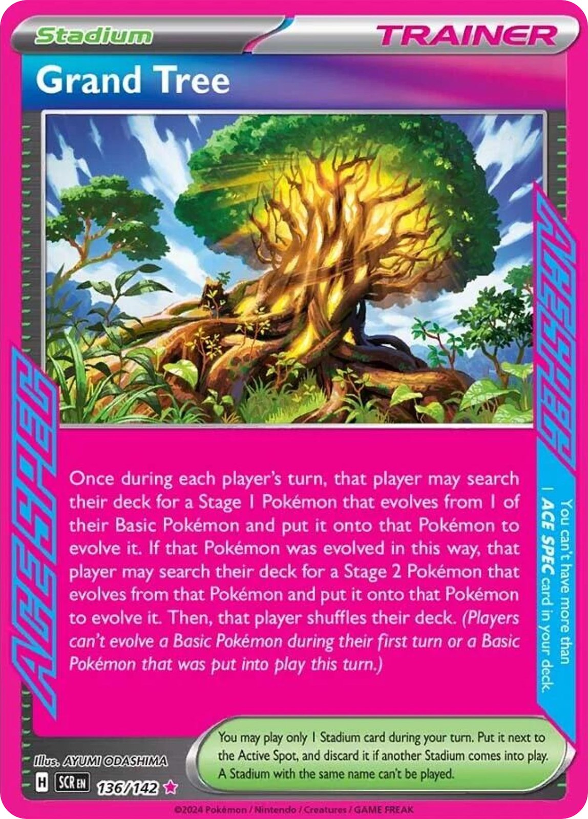 Grand Tree 136/142 ACE SPEC Rare Stellar Crown NM/M