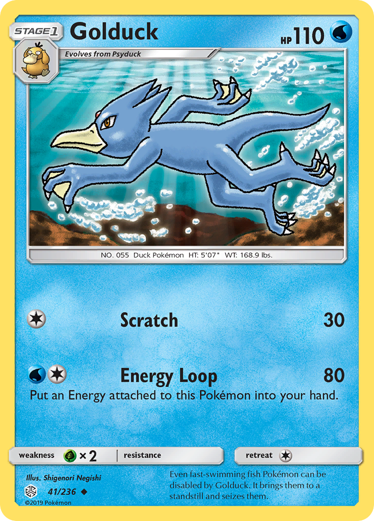 Golduck 41/236 Uncommon Cosmic Eclipse NM/LP
