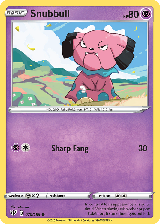 Snubbull 070/189 Common Reverse Holo Darkness Ablaze NM/LP
