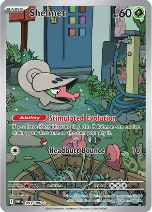 Shelmet 093/086 Illustration Rare White Flare NM/M