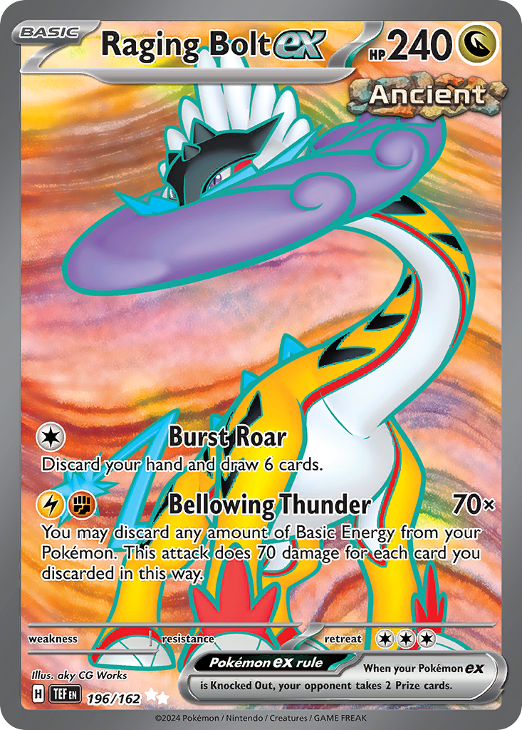 Raging Bolt ex 196/162 Ultra Rare Temporal Forces NM/M