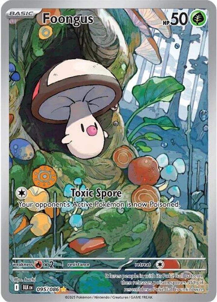 Foongus 095/086 Illustration Rare Black Bolt Holo NM/M