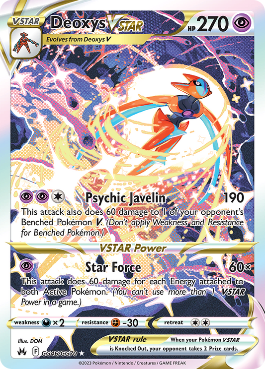 Deoxys VSTAR GG46/GG70 VSTAR Rare Crown Zenith Galarian Gallery Holo NM/M