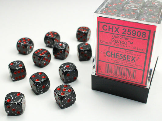 Chessex Speckled 12mm D6 Space Dice Block (36 dice)