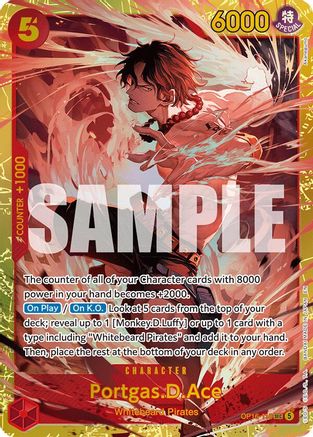 Portgas.D.Ace (118) OP16-118 Secret Rare The Time of Battle NM/M
