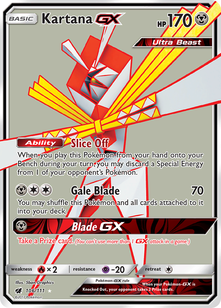 Kartana GX 106/111 Ultra Rare Crimson Invasion NM/M